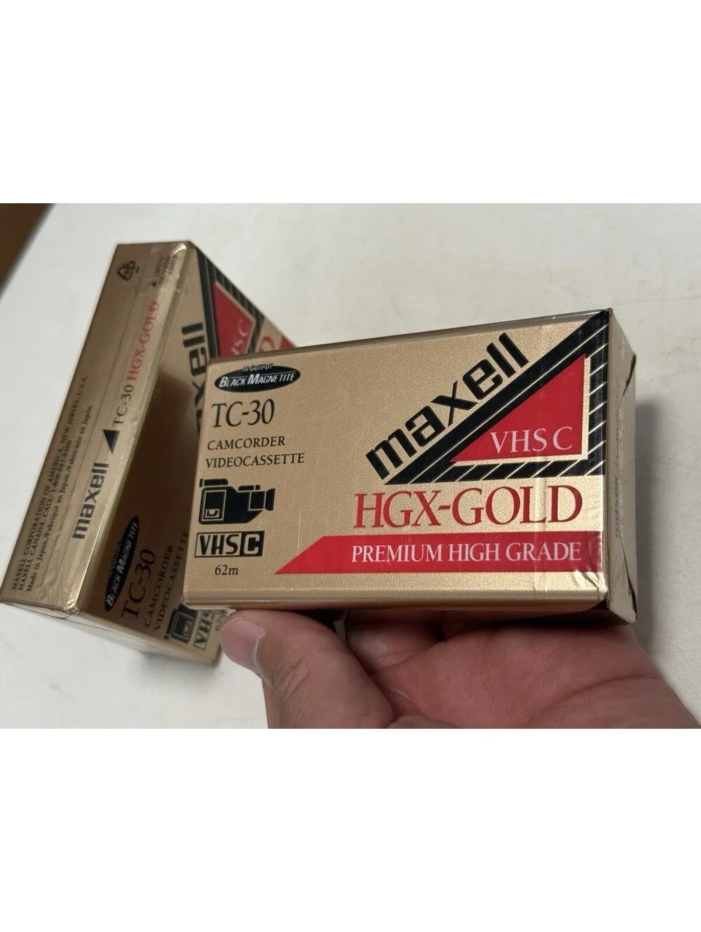 Maxell VHS C HGX-Gold Premium High Grade TC-30 Camcorder Videocassette Lot Of 2